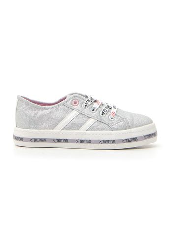 Sweet Years Sneakers Bambina Grigio In Materiale Sintetico Con Chiusura Stringata