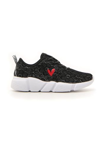 Sweet Years Sneakers Donna Nero In Materie Tessili Con Chiusura Stringata