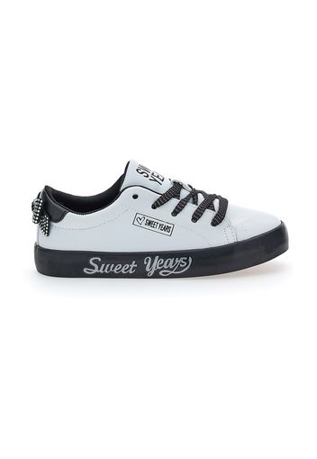 Sweet Years Sneakers Bambina Bianco In Materiale Sintetico Con Chiusura Stringata