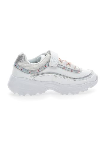 Sweet Years Sneakers Bambina Bianco In Materiale Sintetico/materie Tessili Con Chiusura In Velcro
