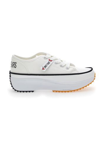 Sweet Years Sneakers Donna Bianco In Materie Tessili/materiale Sintetico Con Chiusura Stringata