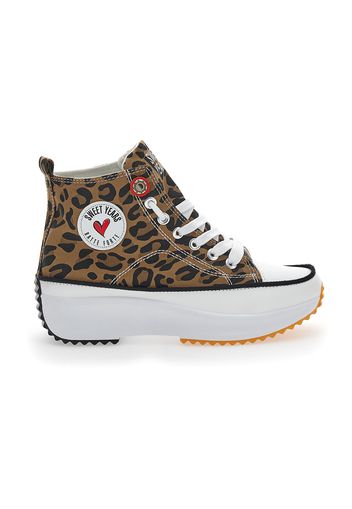 Sweet Years Sneakers Donna Marrone In Materie Tessili/materiale Sintetico Con Chiusura Stringata