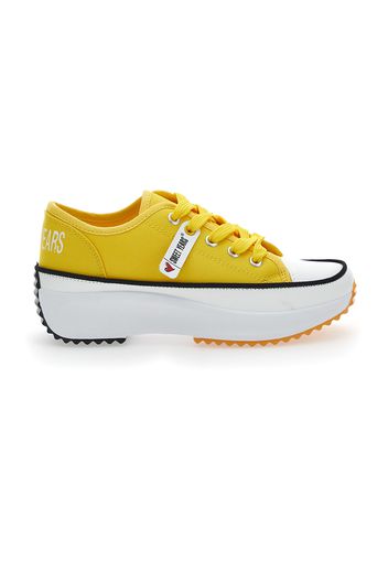 Sweet Years Sneakers Donna Giallo In Materie Tessili/materiale Sintetico Con Chiusura Stringata