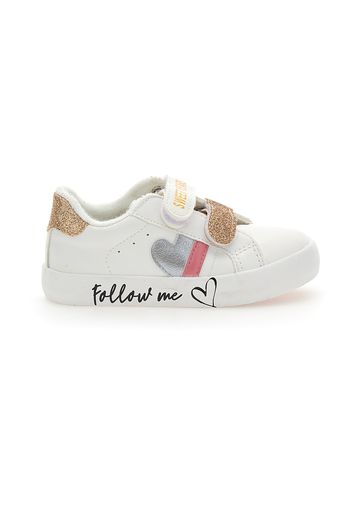 Sweet Years Sneakers Bambina Bianco In Materiale Sintetico Con Chiusura In Velcro