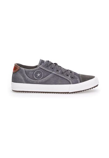 W Max Sneakers Uomo Grigio In Materie Tessili Con Chiusura Stringata