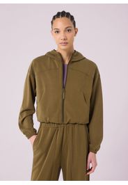 Altavia Studio, Full-zip Crop Con Cappuccio Altavia Studio, Donna, Verde, Taglia: S