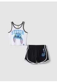 DISNEY, Set Fitted In Cotone Elasticizzato Multicolor Da Ragazza Con Stitch, Bambina, Multicolor, Taglia: 10-11