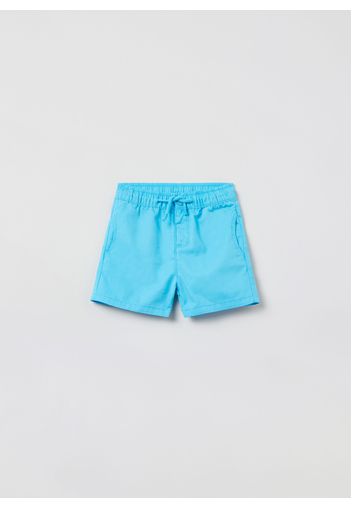 Shorts In Cotone Con Coulisse, Uomo, Azzurro acqua, Taglia: 12-18