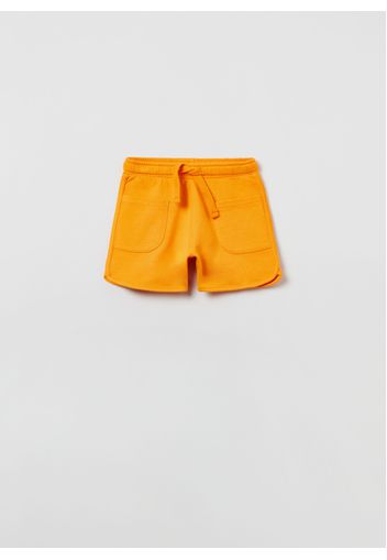 Shorts In Cotone Con Coulisse, Uomo, Arancione papaya, Taglia: 12-18