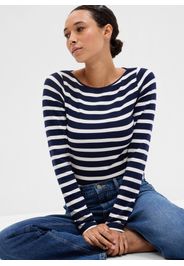 GAP, T-shirt A Righe Con Scollo A Barca, Donna, Blu, Taglia: XL