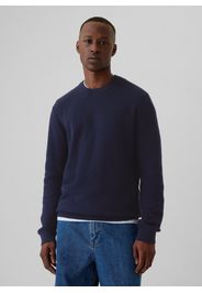 GAP, Pullover Beige In Puro Cotone Con Micro Trama A Nido D'ape, Uomo, Beige, Taglia: M