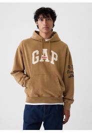 GAP, Felpa Con Cappuccio E Patch Logo, Uomo, Verde, Taglia: L