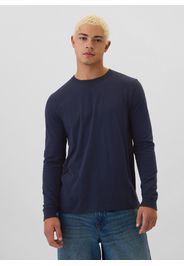 GAP, T-shirt A Maniche Lunghe In Cotone, Uomo, Blu, Taglia: XS