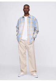 GAP, Pantaloni Blu A Gamba Larga In Lyocell E Cotone, Uomo, Blu, Taglia: M