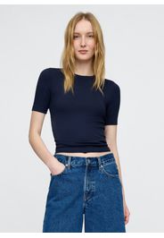 GAP, Maglietta Elasticizzata A Maniche Corte, Donna, Bianco, Taglia: XXS