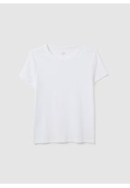 GAP, T-shirt Elasticizzata, Donna, Bianco, Taglia: S