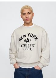 GAP, Felpa Girocollo Con Logo, Uomo, Beige, Taglia: S