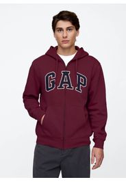 GAP, Felpa Full Zip Con Cappuccio, Uomo, Verde, Taglia: M