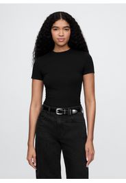 GAP, Body In Cotone Elasticizzato, Donna, Nero, Taglia: L