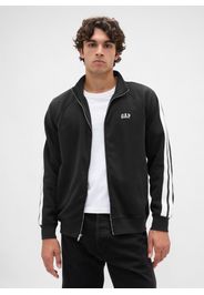 GAP, Felpa In Misto Cotone Con Zip Intera, Uomo, Nero, Taglia: M