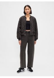 GAP, Pantaloni In Misto Cotone A Gamba Larga, Donna, Grigio, Taglia: XS