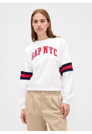 GAP, Felpa Con Scritta In Cotone Misto, Donna, Blu, Taglia: XS