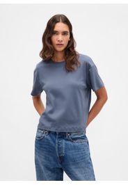 GAP, T-shirt In Cotone, Donna, Azzurro, Taglia: L