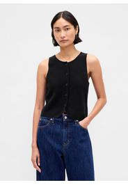GAP, Gilet Cashsoft In Misto Cotone, Donna, Nero, Taglia: S