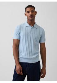 GAP, Polo In Puro Cotone A Maniche Corte, Uomo, Azzurro, Taglia: XS