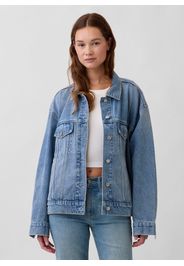 GAP, Giacca In Puro Cotone Denim Blu Regular Fit, Donna, Denim, Taglia: XS/S