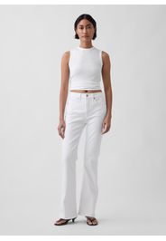 GAP, Jeans In Cotone Elasticizzato A Gamba Svasata, Donna, Bianco, Taglia: 42 REGULAR