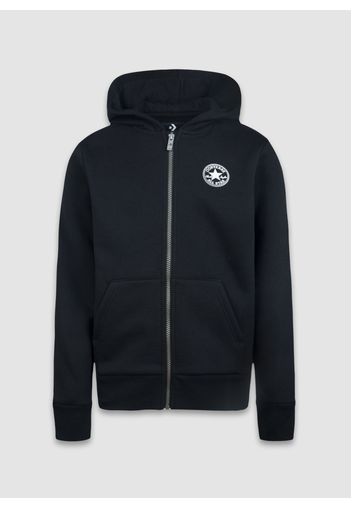 JOHN PEEL, Converse Full-zip Con Cappuccio E Logo, Uomo, Nero, Taglia: S