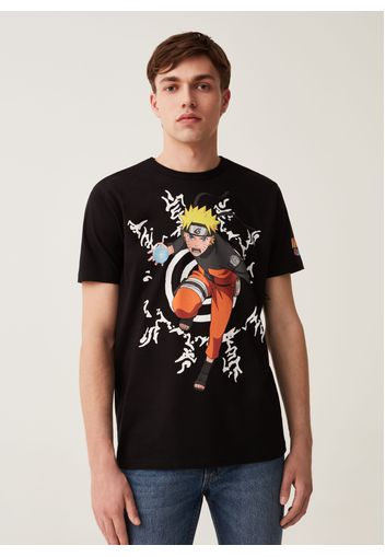 T-shirt Con Stampa Naruto Shippuden, Uomo, Nero, Taglia: S