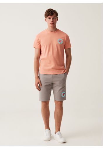 Bermuda Jogger Con Stampa Maui And Sons, Uomo, Grigio cenere, Taglia: M