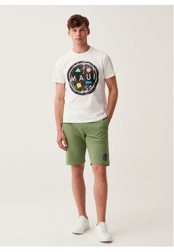 Bermuda Jogger Stampa Logo Maui And Sons, Uomo, Verde pistacchio, Taglia: S