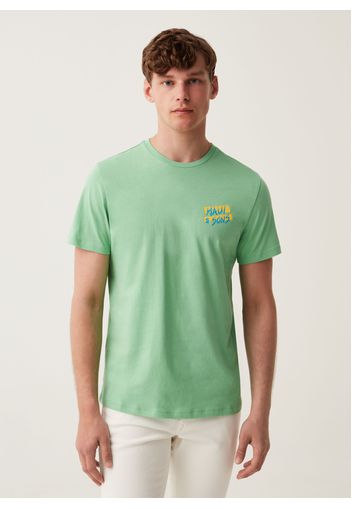 T-shirt In Cotone Stampa Maui And Sons, Uomo, Verde acqua, Taglia: M