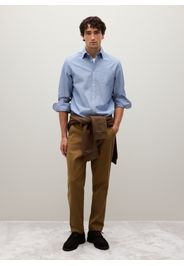 PIOMBO, Camicia In Cotone Oxford Button-down, Uomo, Blu, Taglia: S