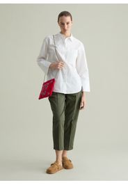 PIOMBO, Camicia In Cotone Con Tasca, Donna, Bianco, Taglia: XS