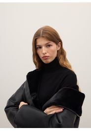 PIOMBO, Maglione In Pura Lana Nero Regular Fit A Collo Alto, Donna, Nero, Taglia: M