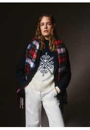 PIOMBO, Maglione A Collo Alto Multicolor Vestibilità Over Con Motivo Jacquard, Donna, Multicolor, Taglia: M