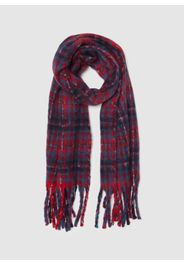 PIOMBO, Sciarpa A Quadri Multicolor Con Frange, Donna, Multicolor, Taglia: ONE SIZE