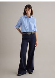 PIOMBO, Jeans Bootcut Blu In Cotone Elasticizzato, Donna, Blu, Taglia: 38