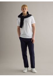 PIOMBO, Pantaloni Chino In Cotone Elasticizzato Blu Regular Fit, Uomo, Blu, Taglia: S