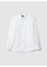 PIOMBO, Camicia In Puro Cotone Bianca Regular Fit Easy Iron, Uomo, Bianco, Taglia: 41