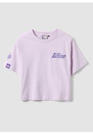 NBA, T-shirt In Puro Cotone Viola Da Ragazza Relaxed Fit Con Stampe Lakers, Bambina, Viola, Taglia: 10-11