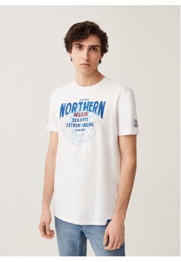 T-shirt In Cotone Stampa Nuuk Explorer, Uomo, Bianco, Taglia: S