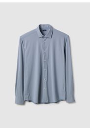 Piombo Tech, Camicia Azzurra Slim Fit Con Bottoni E Collo Tradizionale, Uomo, Azzurro, Taglia: M