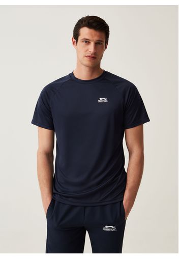 T-shirt Tennis Quick Dry Slazenger, Uomo, Blu scuro, Taglia: XXL