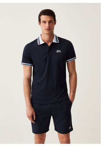 Polo Tennis Quick Dry Slazenger, Uomo, Blu scuro, Taglia: XXL