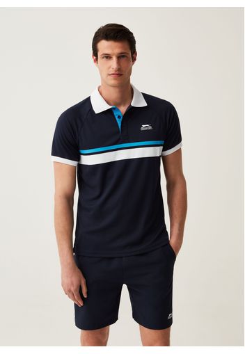 Polo Tennis Con Bande A Contrasto Slazenger, Uomo, Blu scuro, Taglia: XL